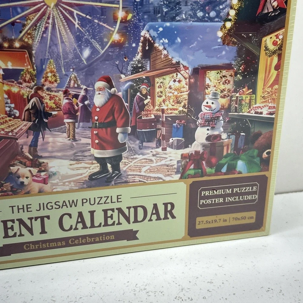 Christmas Advent Calendar Jigsaw Puzzle 1008 Pieces 27.5x19.7 Inch